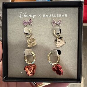 Disney Gold and Red Mickey Mouse Earrings